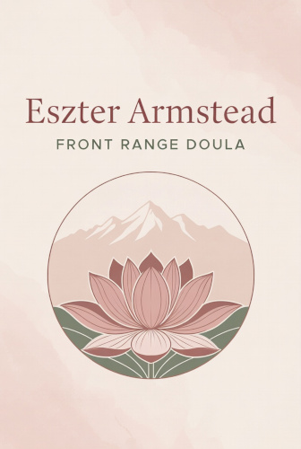 Front Range Doula wordmark with watercolor design